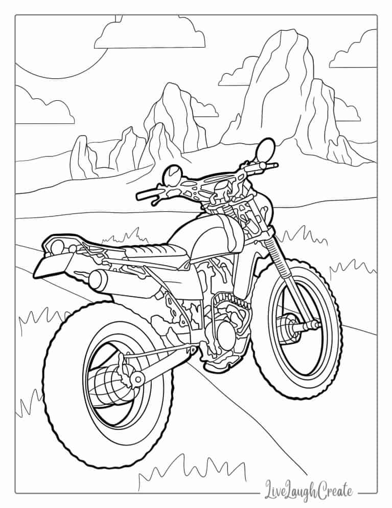 24 Motorcycle Coloring Pages (Free PDF Printables)